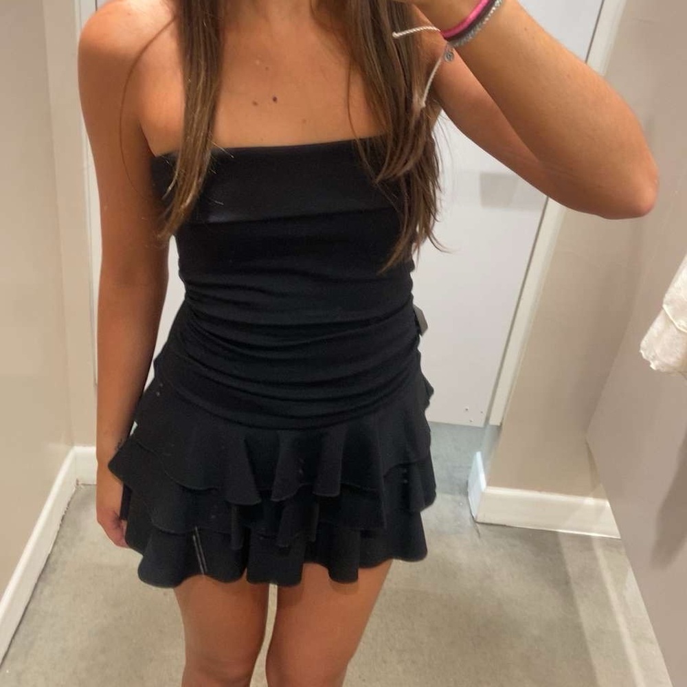 Windsor Black Strapless Mini Dress